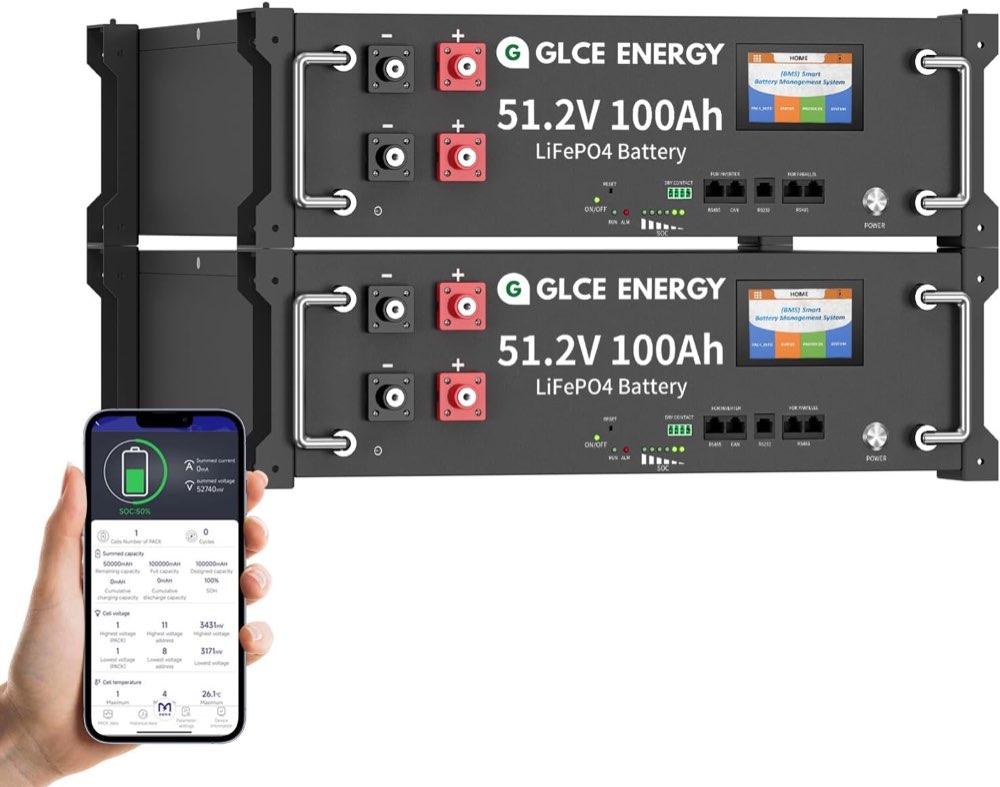 GLCE 51,2 V LiFePO4 ~10 kWh Rack/Set