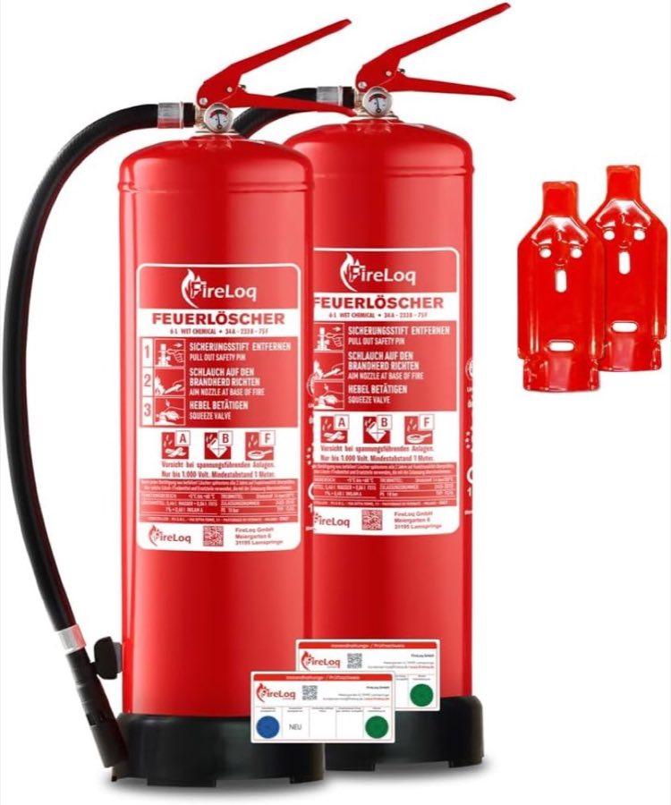 FireLoq 2× 6 l Fettbrandlöscher ABF