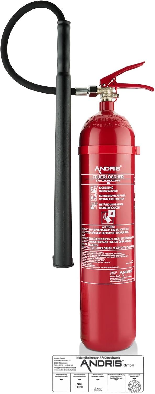 ANDRIS CO₂-Feuerlöscher 5 kg EDV