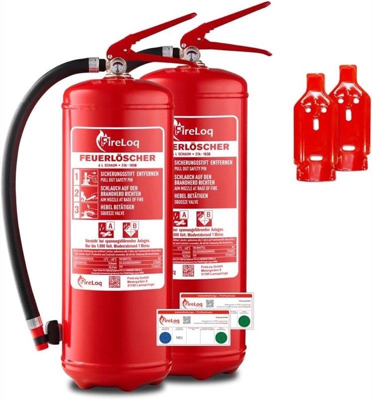 FireLoq 2× 6 l Schaumfeuerlöscher AB