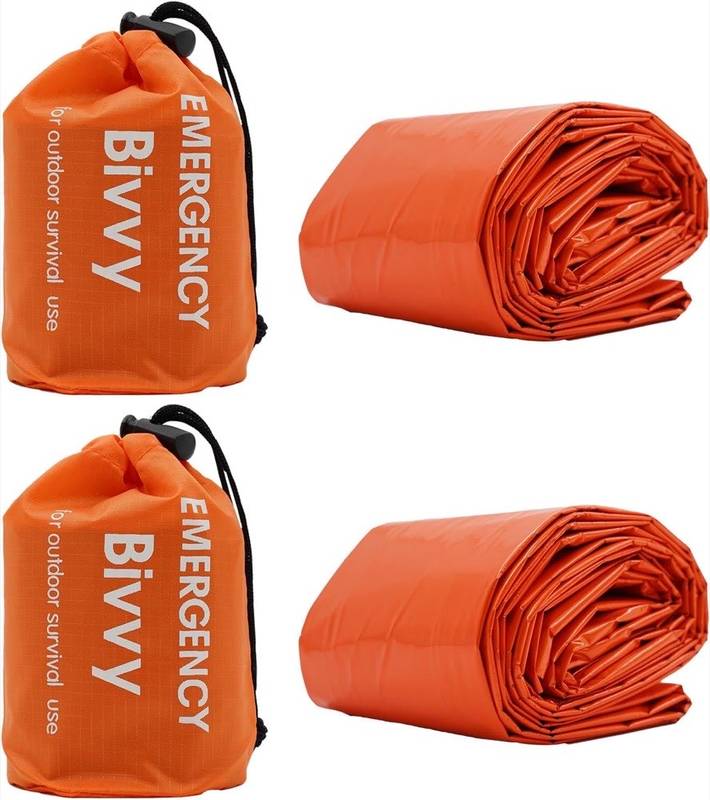 RLXMARTD Notfallschlafsack 2er-Pack (Orange)