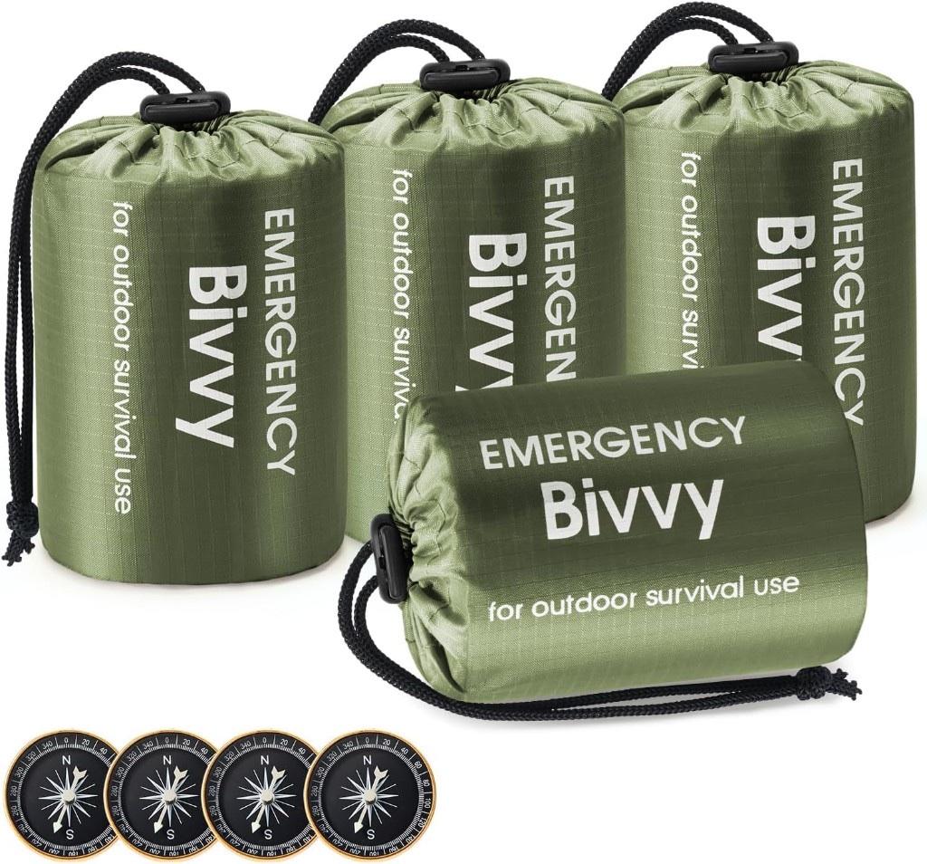 Esky Notfall-Biwaksack 4er-Pack (Grün)