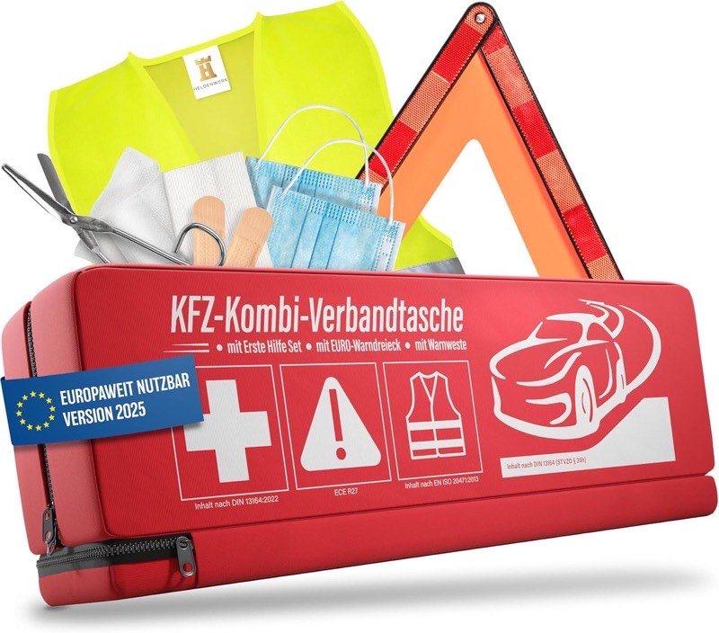 HELDENWERK 3-in-1 Auto-Kombitasche rot