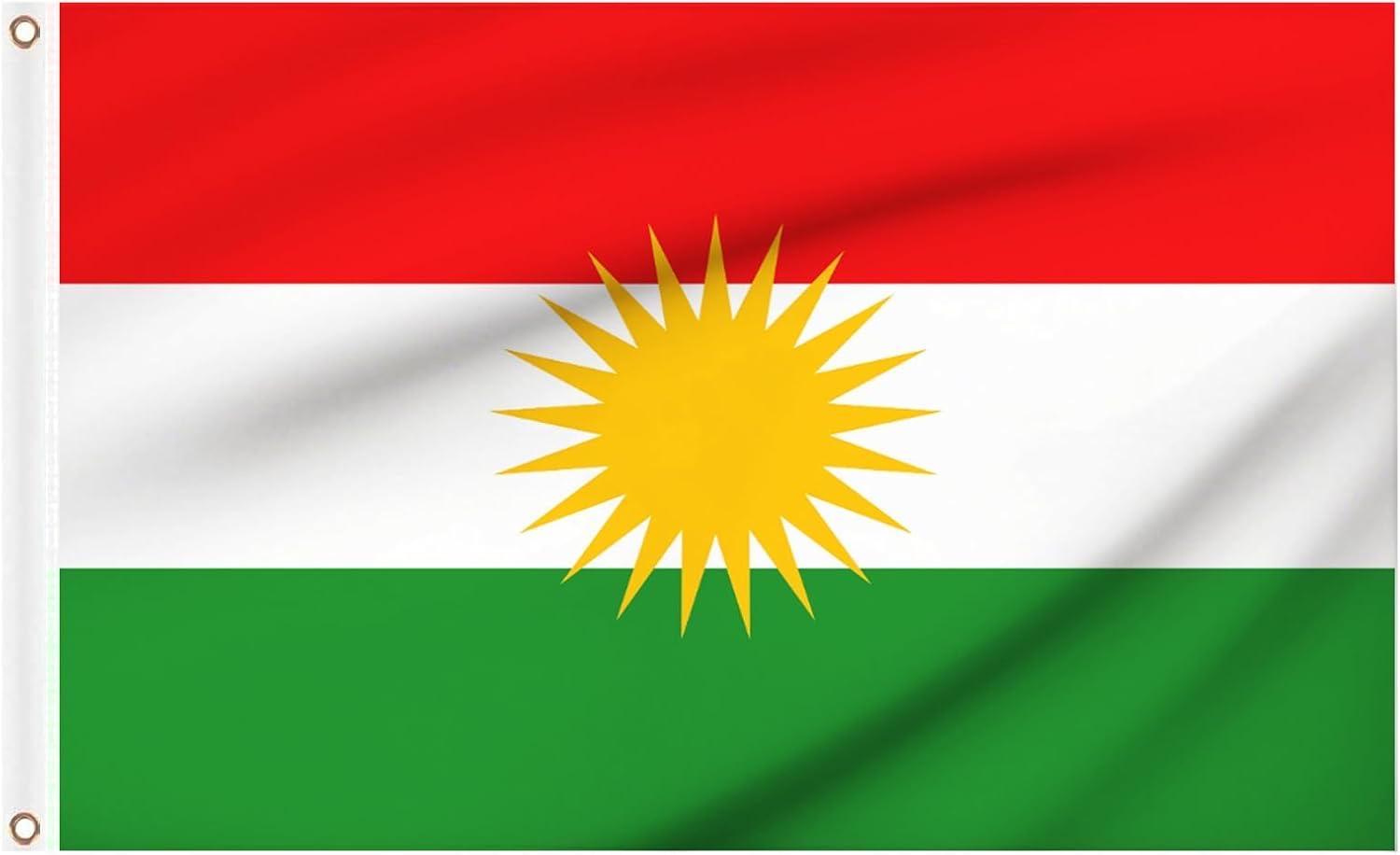 Woiltryn Kurdistan-Flagge Ösen