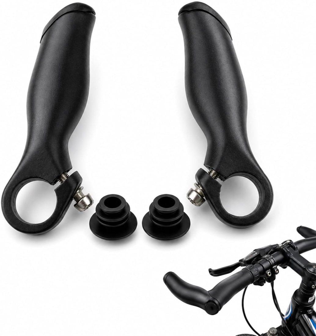 AJKQNMA Bar Ends, 22–22,2 mm, schwarz