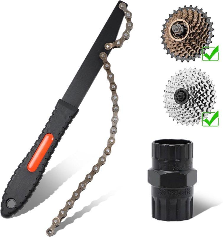 Kettenpeitsche mit 2-in-1 Zahnkranzabzieher Kassettenabzieher Set