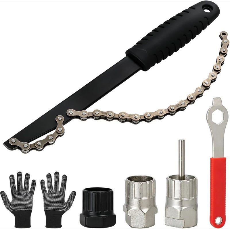 Kettenpeitsche mit Zahnkranzabzieher und Abzieher Set