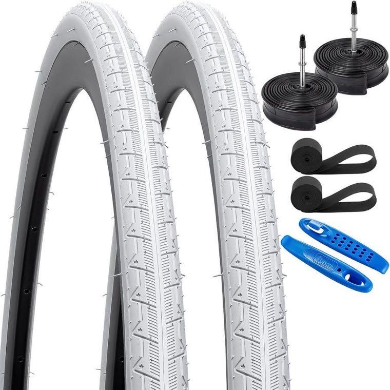 YunSCM 700×28C 2er-Set, weiß, mit Schläuchen