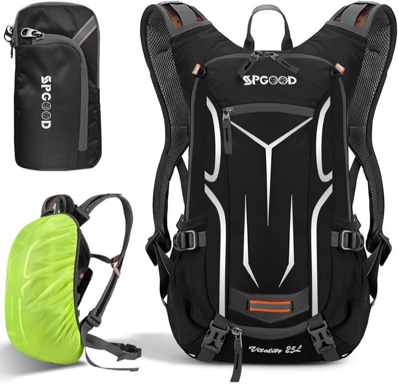 SPGOOD Fahrradrucksack 25 l, Grau Schwarz