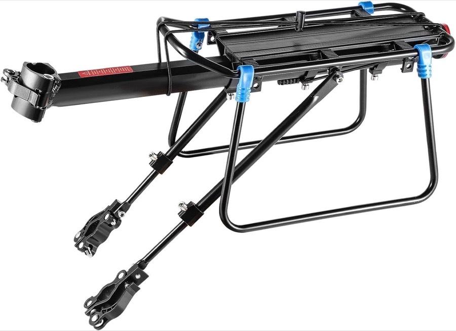 ARATERVIO Gepäckträger hinten, Schnellspanner Sattelstütze 25,4–31,8 mm