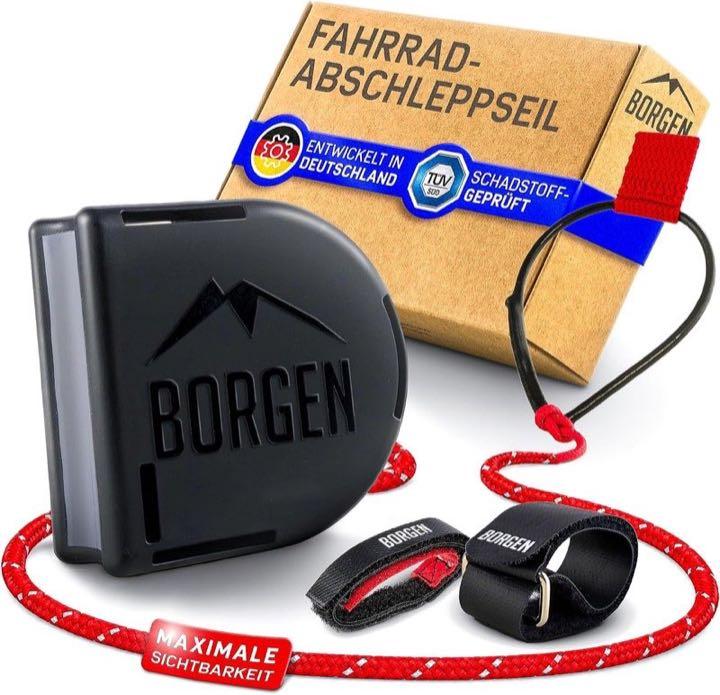 Borgen Fahrrad Abschleppseil für Kinder & Erwachsene, Zuglast bis 120 kg