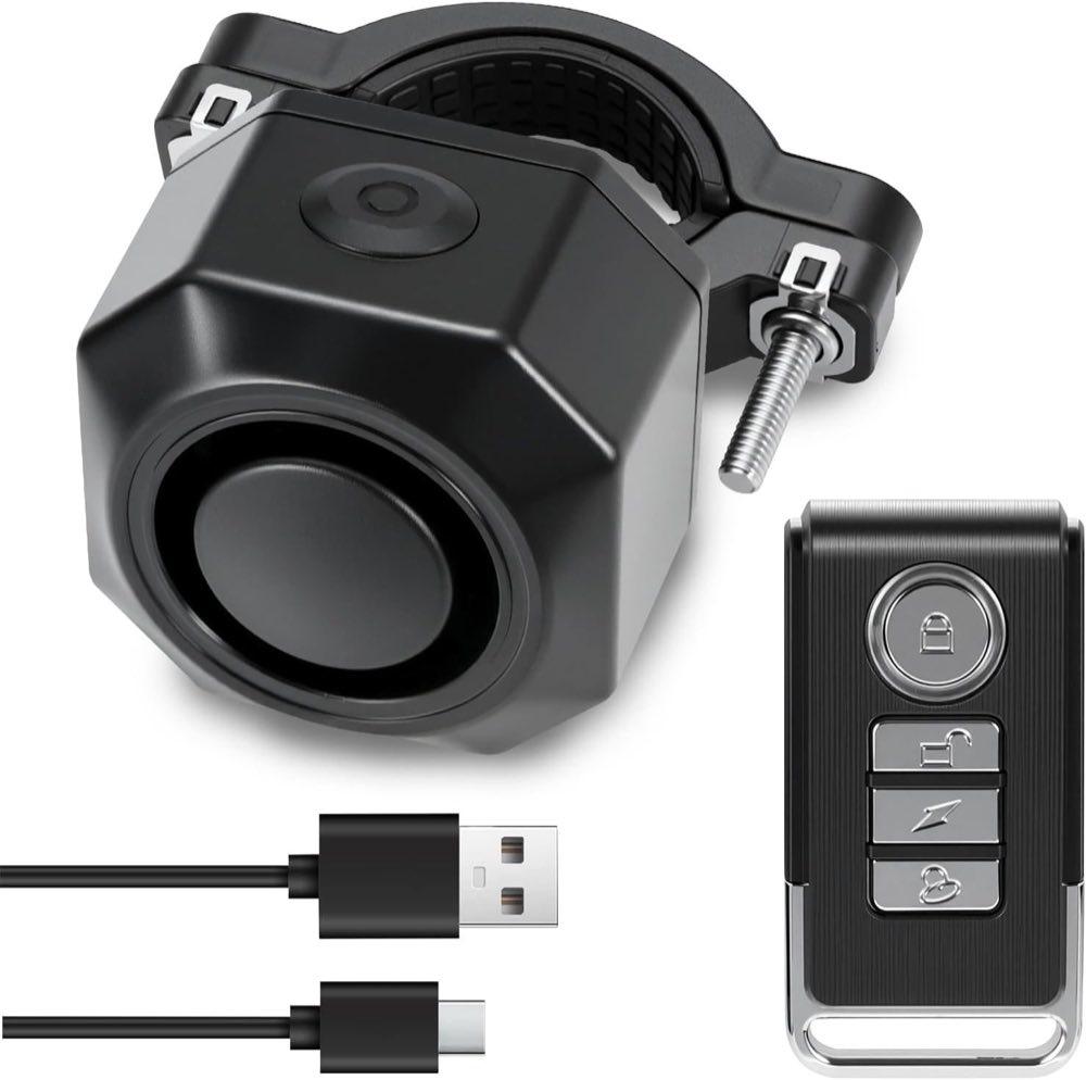 Jaxiyun Fahrrad-Alarmanlage USB-C, IP65