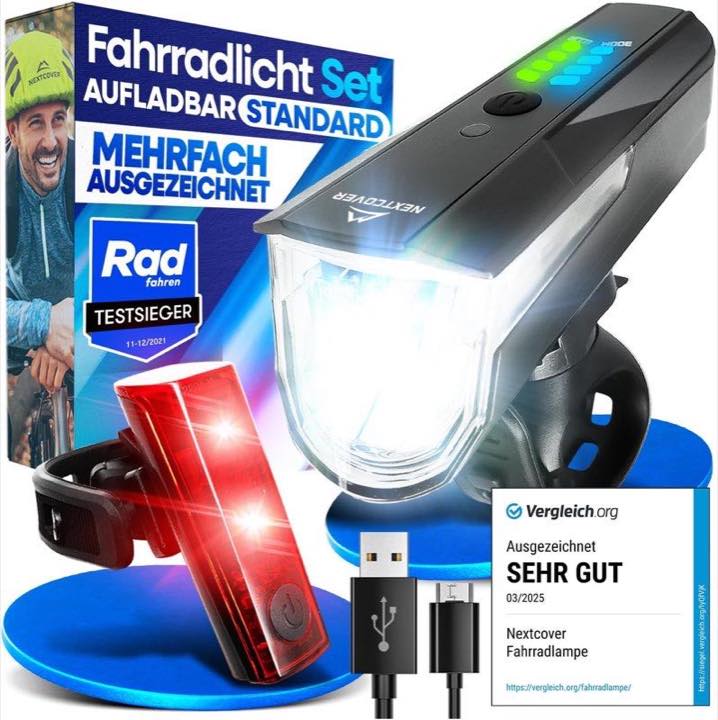 Nextcover Nextcover Fahrradlicht Set LightSense