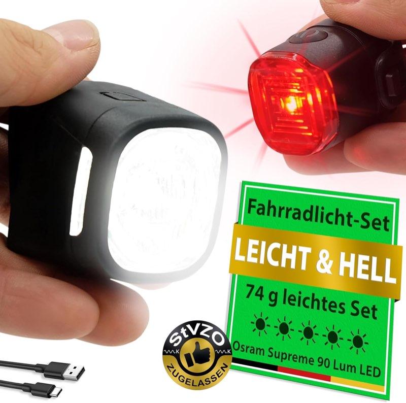 Widder Fahrradlicht Set USB-C