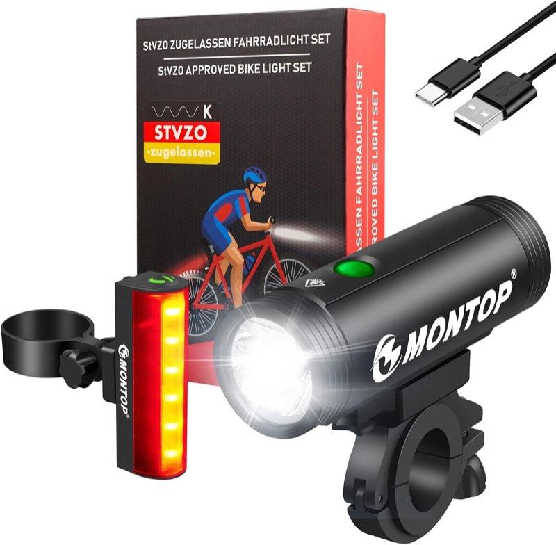MONTOP Fahrradlicht Set 25 Lux