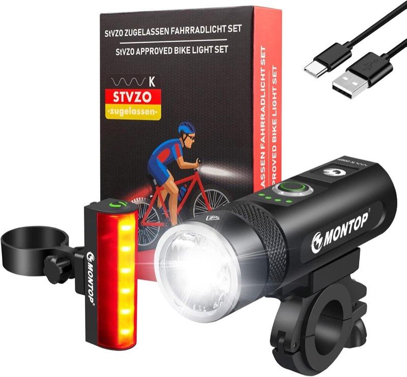 MONTOP Fahrradlicht-Set 100 Lux