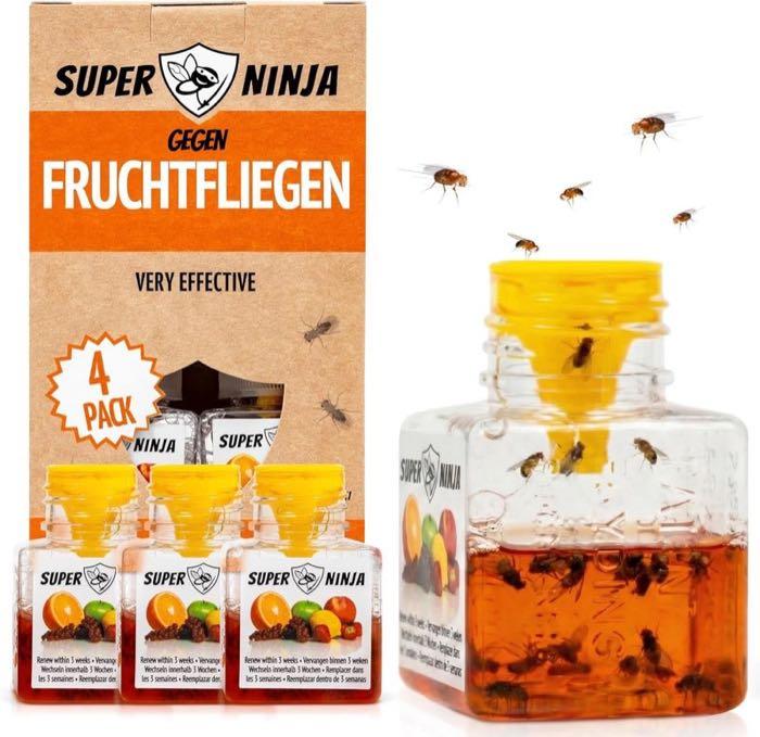 Super Ninja Fruchtfliegenfalle 4er-Pack