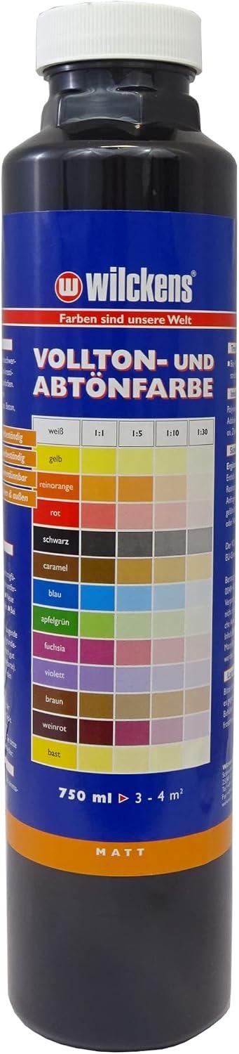 Abtönfarbe Produktbild – Testsieger Wilckens Vollton Schwarz 750 ml