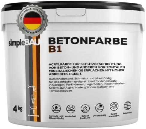simpleBAU Betonfarbe Anthrazit 4 kg
