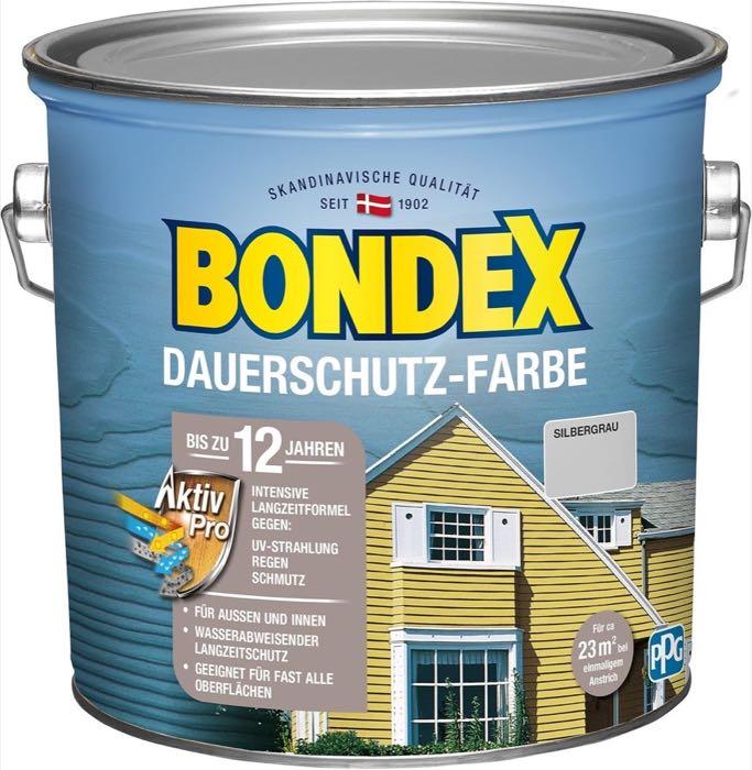 Bondex Dauerschutz-Farbe Silbergrau 2,5 L