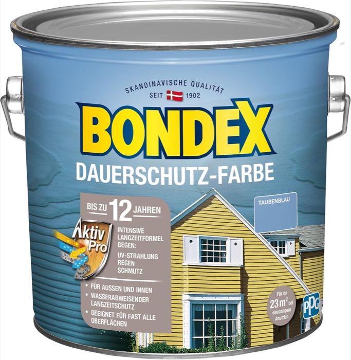 Bondex Farbe Produktbild – Testsieger Bondex Dauerschutz-Farbe Taubenblau 2,5 L