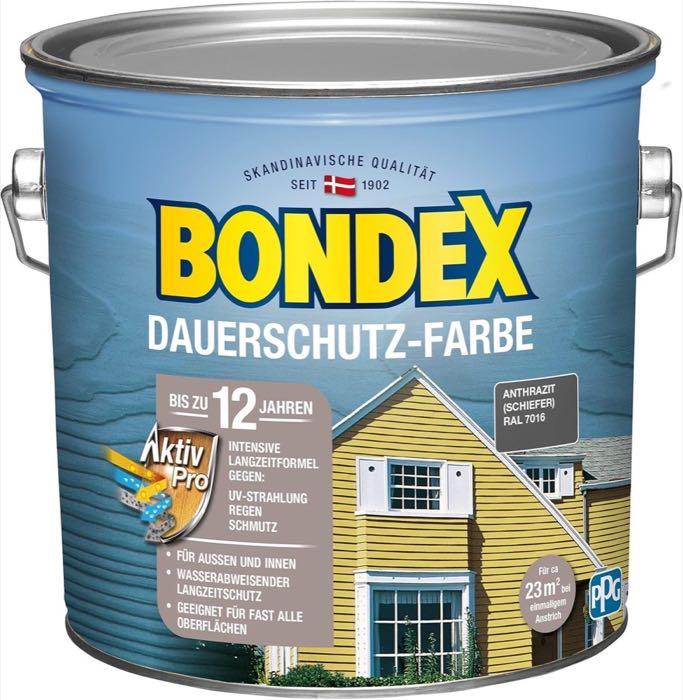 Bondex Dauerschutz-Farbe Anthrazit Schiefer 2,5 L