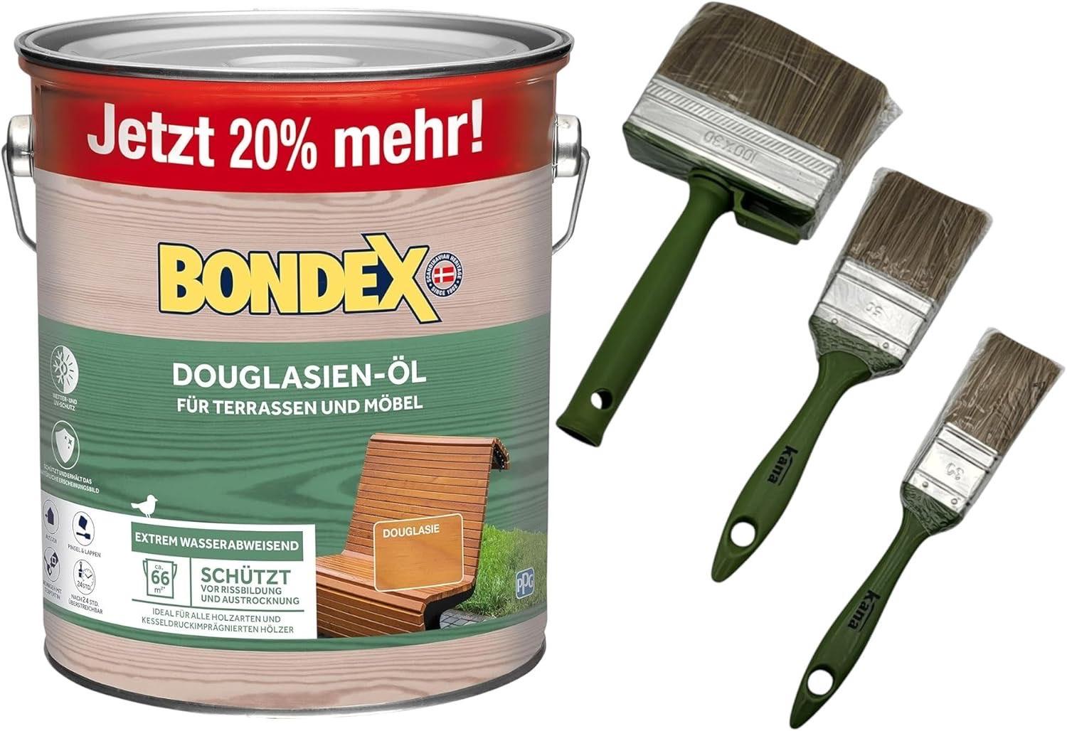 zbs24 Bondex Douglasien Öl 3 L inkl. Pinselset