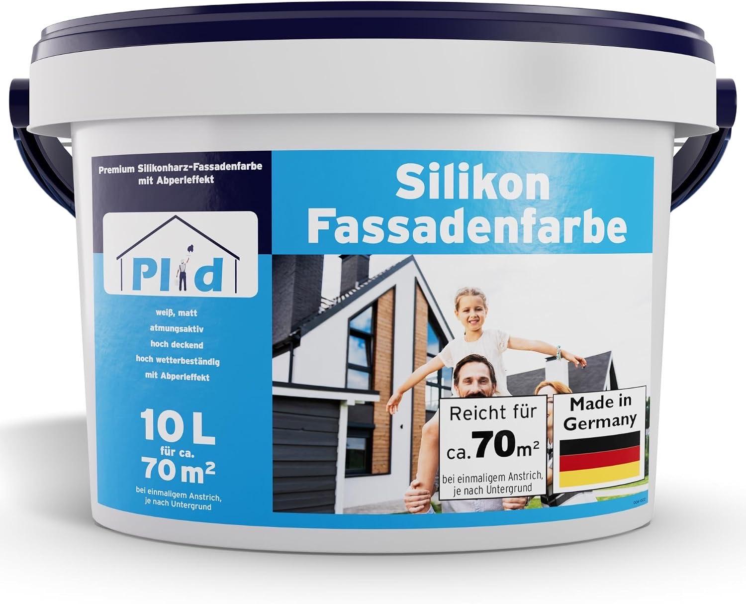Plid Silikon-Fassadenfarbe Weiß matt 10 l