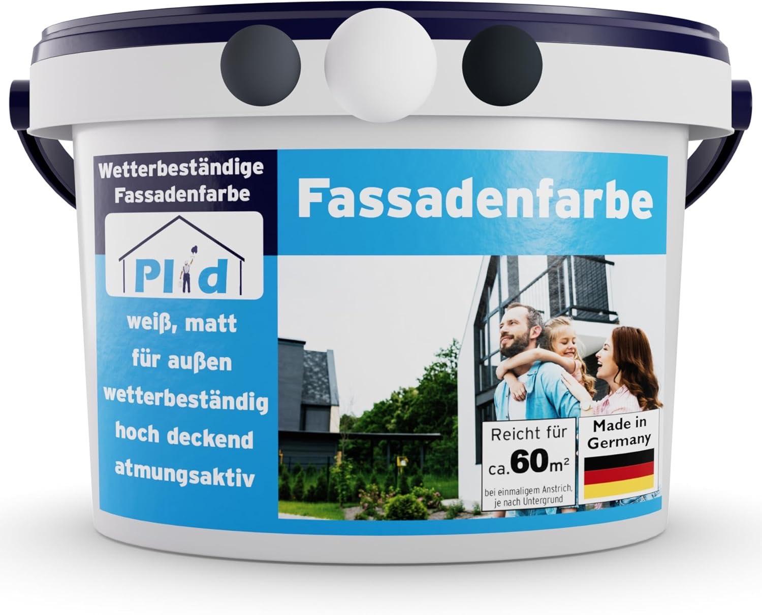Plid Fassadenfarbe Weiß matt 10 l