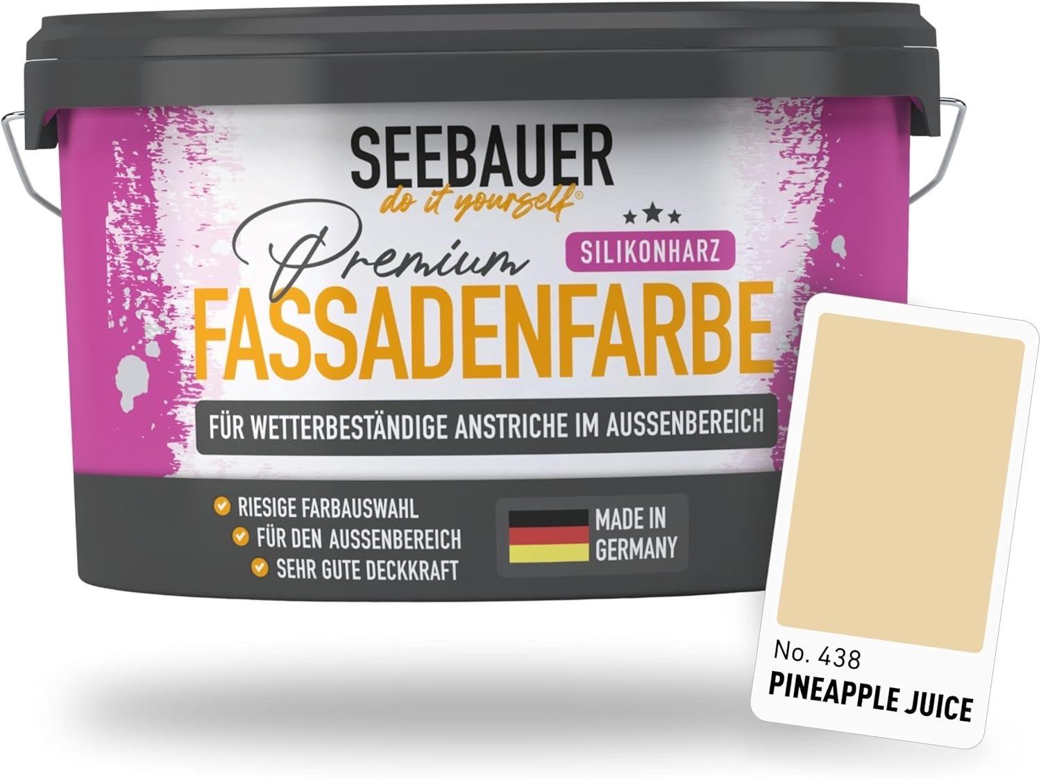 SEEBAUER diy Silikonharz-Fassadenfarbe Gelb 10 l (No. 438)