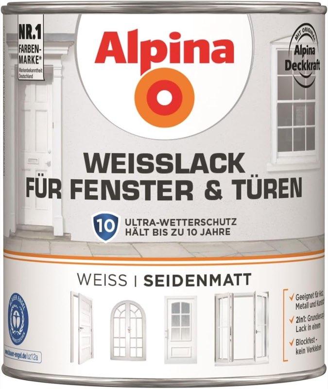 Alpina Weißlack Fenster & Türen seidenmatt
