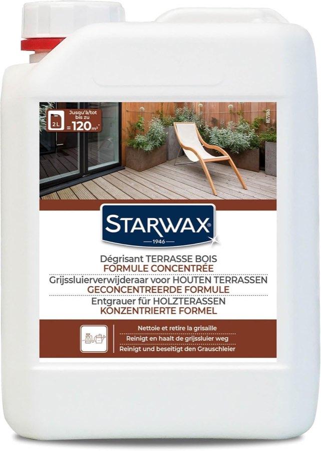Holz-Entgrauer Produktbild – Testsieger STARWAX Holzterrassen-Entgrauer 2 l