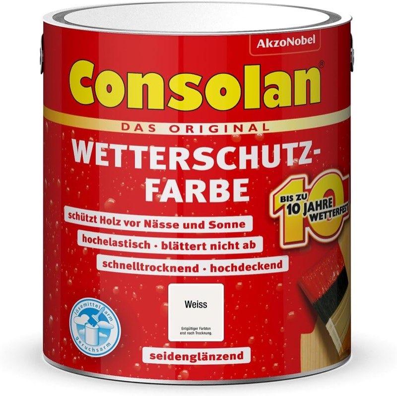 Consolan Wetterschutzfarbe Weiß 2,5 l