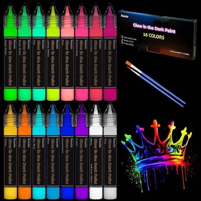 Roizefar Nachtleuchtende Stofffarbe 16×20 ml