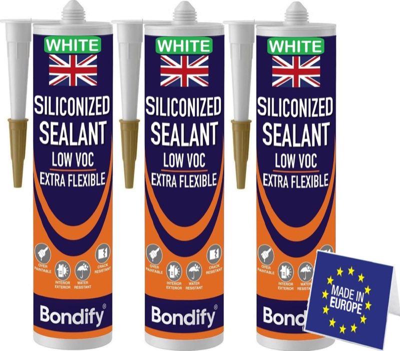BONDIFY silikonisierte Dichtmasse weiß 3×500 g
