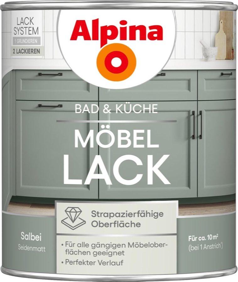 Alpina Bad & Küche Möbel-Lack Salbei 0,75 L