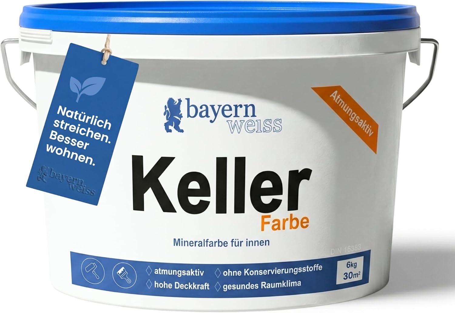 Bayernweiß Kellerfarbe Silikat 6 kg