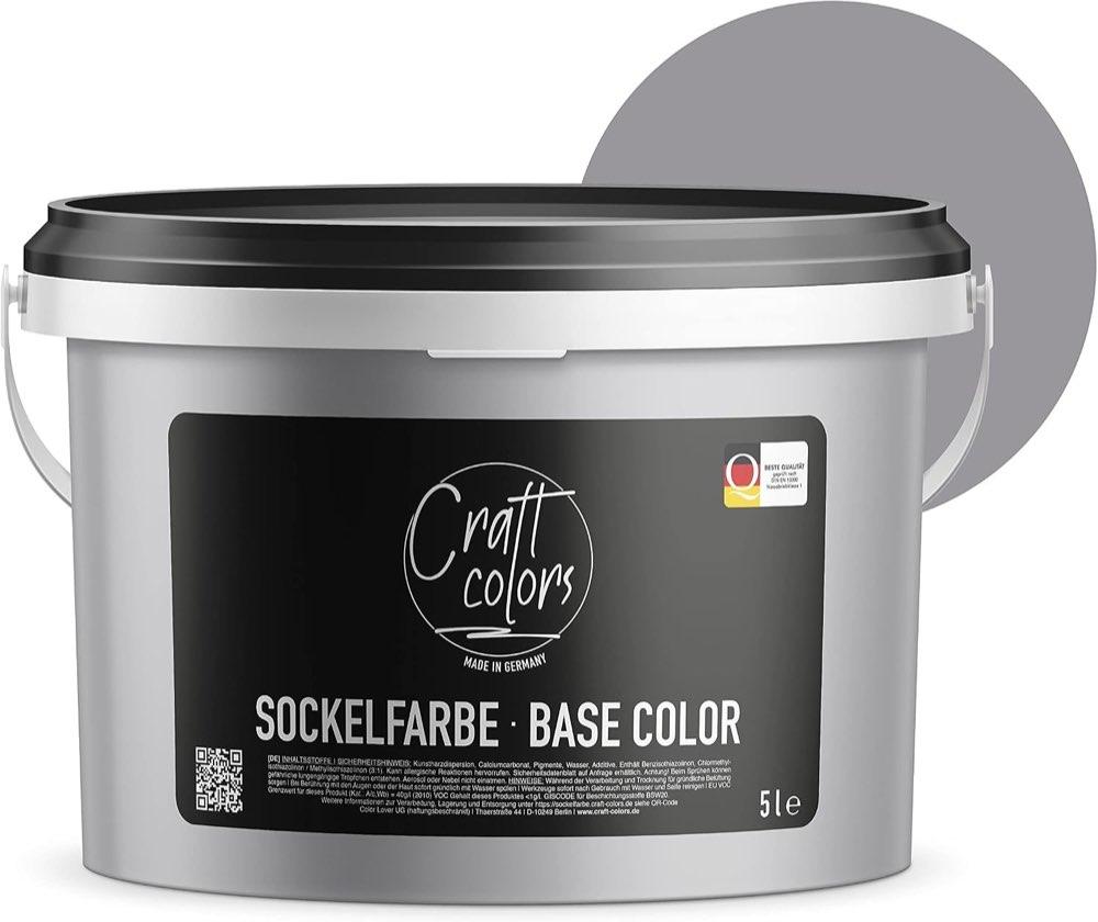 Craft Colors Sockelfarbe 5 l Steingrau