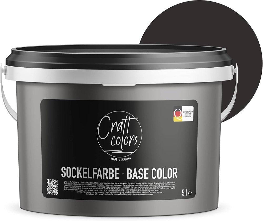 Craft Colors Sockelfarbe 5 l Anthrazit