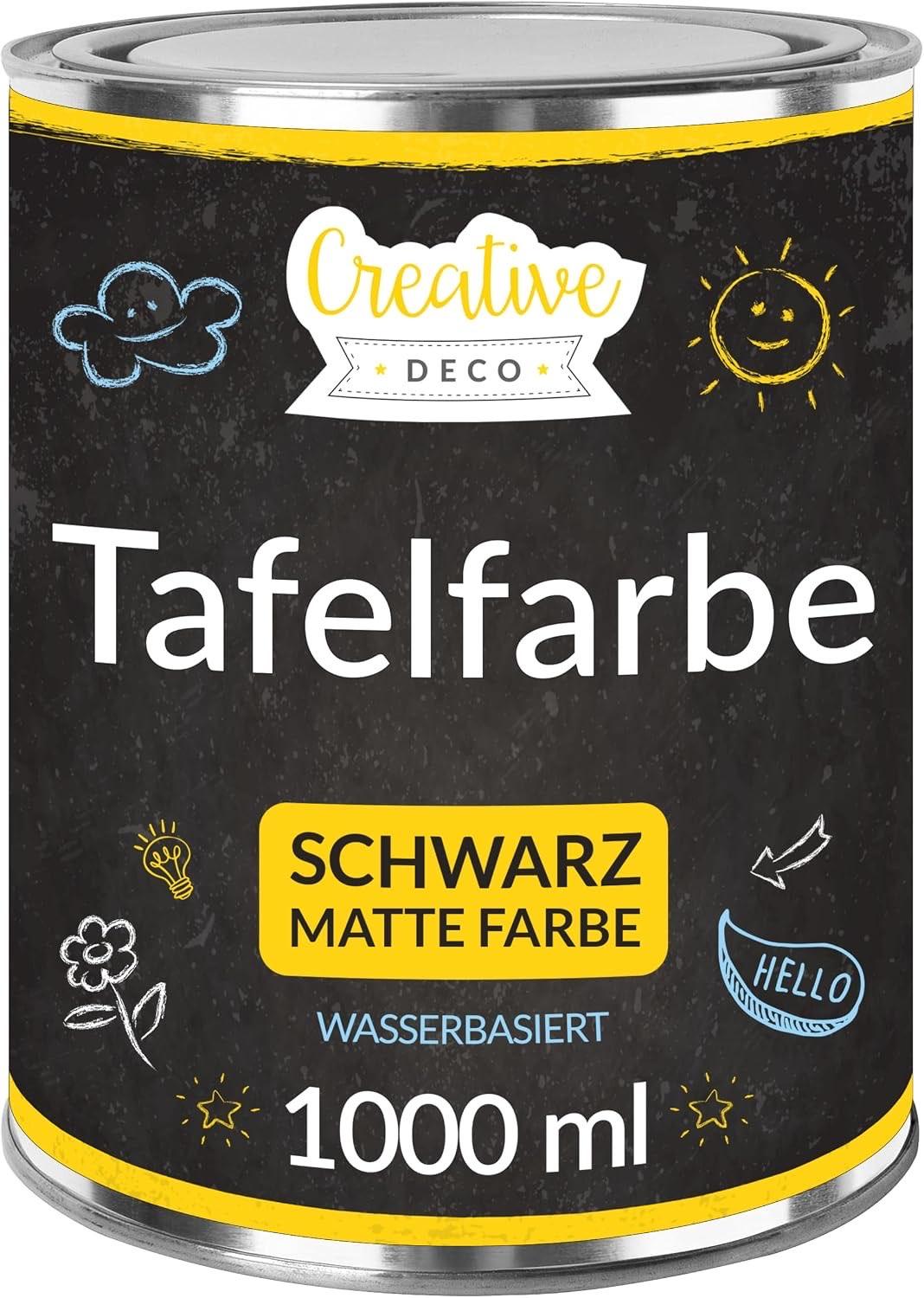 Creative Deco Creative Deco Tafelfarbe schwarz 1 l