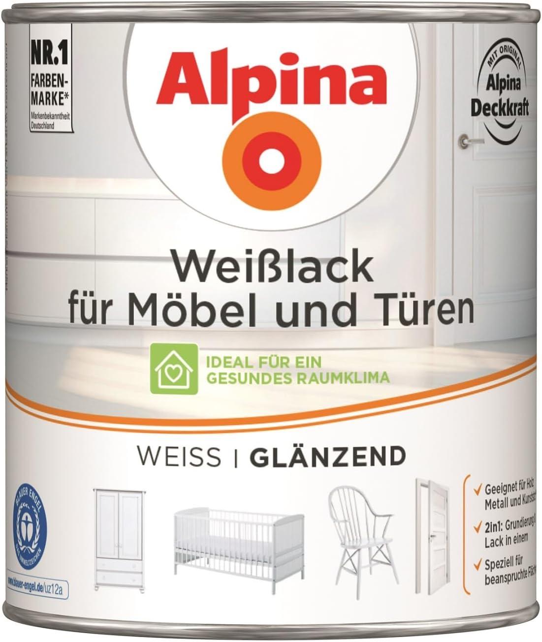 Alpina Weißlack Möbel und Türen glänzend