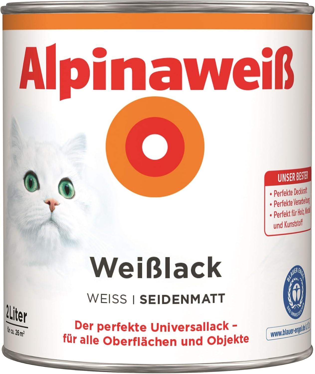 Alpina Weißlack 2 Liter seidenmatt