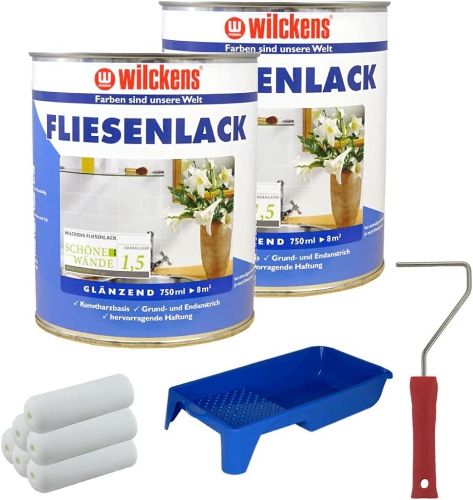 Wilckens Fliesenlack weiß Set (2 Dosen)