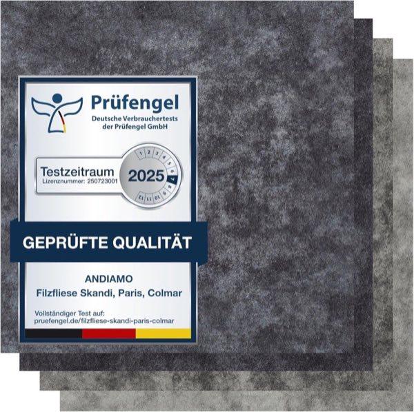 andiamo Teppichfliesen selbstklebend 40×40 cm, 4 m²