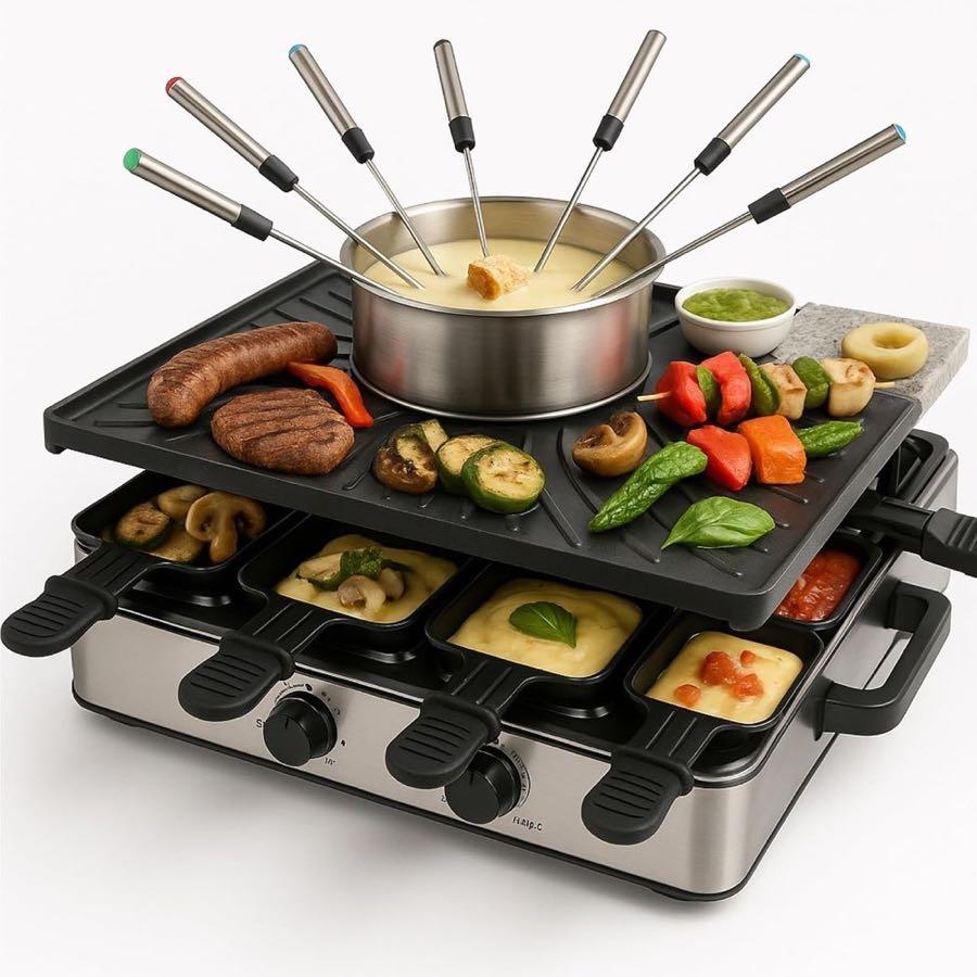 TK Gruppe Raclette-Fondue-Set 8 Personen