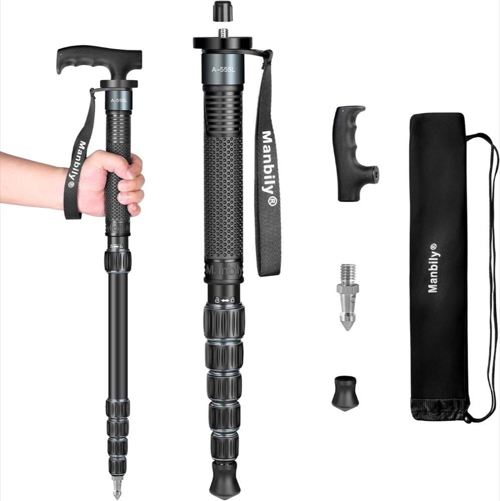Manbily A-555L Einbeinstativ Grau