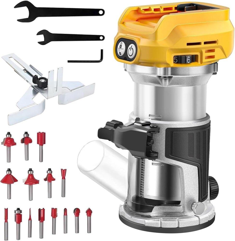 LIROPAU Akku-Oberfräse 800 W (DeWalt-kompatibel)