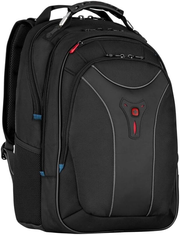 WENGER Carbon Rucksack, Notebook, Organizer, Kofferriemen, Damen Herren, Büro Business Uni, Schwarz
