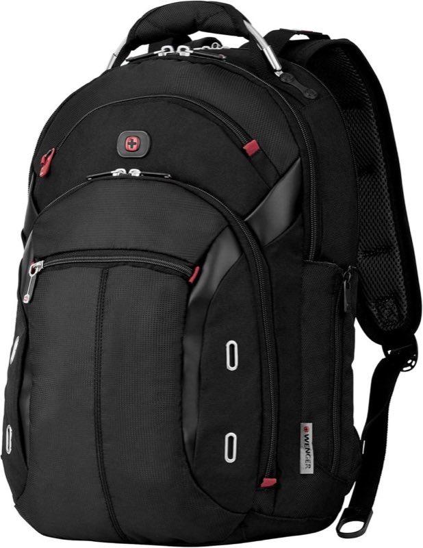 WENGER Gigabyte Laptop-Rucksack mit Tabletfach, Notebook bis 16 Zoll, Tablet bis 10 Zoll, Organizer, 17 l, Damen Herren, Business Uni Schule Reisen, Schwarz, 600627