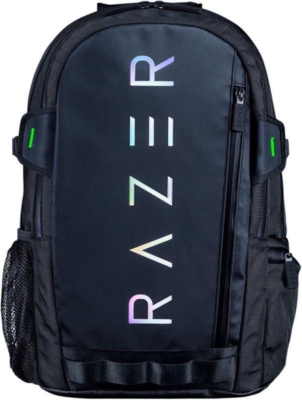 Razer Rogue V3 Backpack (15.6") - Kompakter Reise Rucksack (Fach für Laptop bis 15 Zoll, Abriebfest, Außenhülle aus Polyester) Schwarz/Chroma